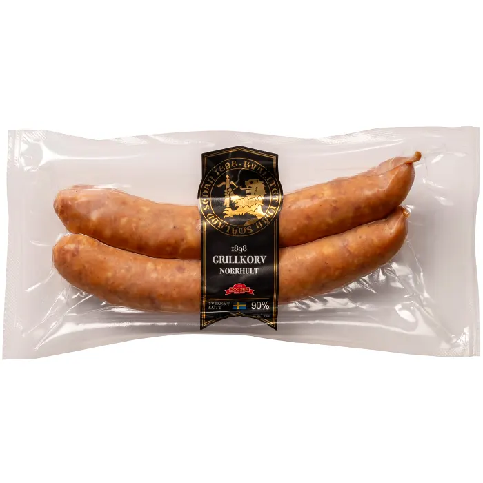 Grillkorv Norrhultsgrill 1898 90% Kötthalt 230g Hirschmans Charkuteri