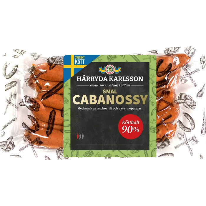 Cabanossy Smal 90% Kötthalt 240g Härryda Karlsson