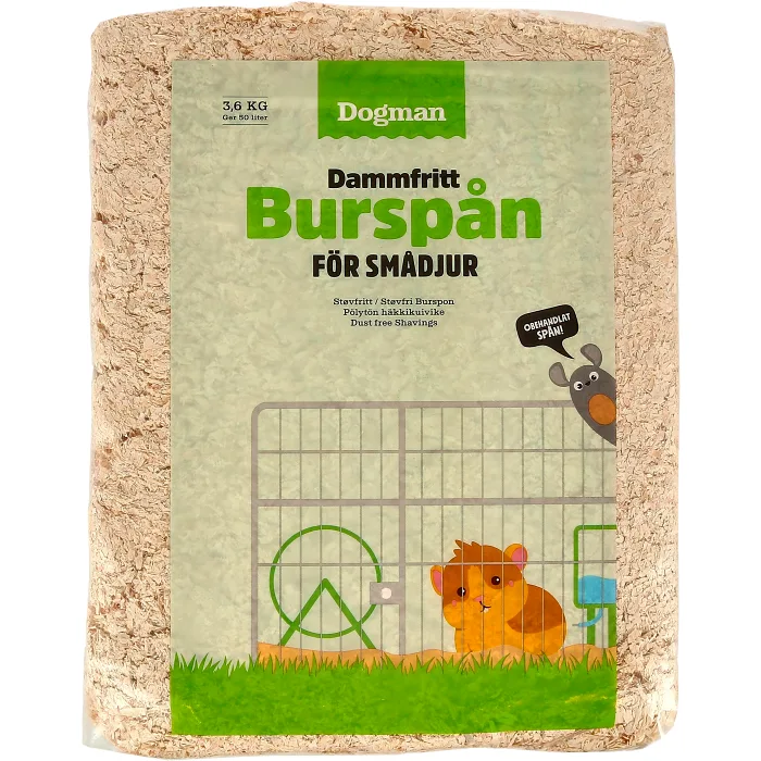 Burspån för smådjur 50l Dogman