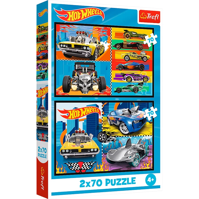 Pussel Hot Wheels 2x70 bitar Trefl