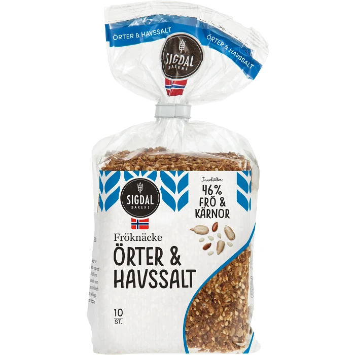 Fröknäcke Ört & havssalt 220g Sigdal Bakeri
