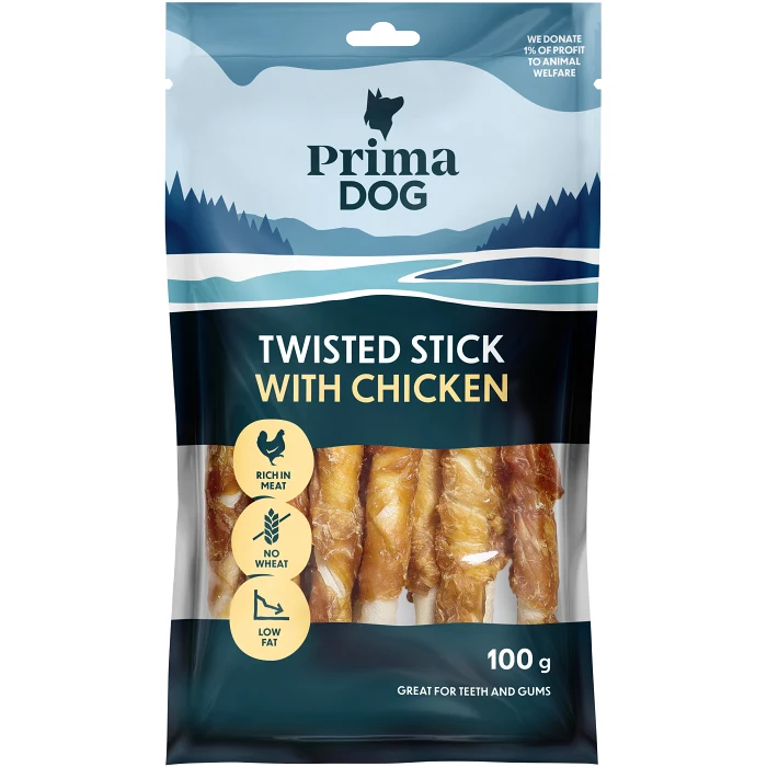Tuggpinne med kyckling 11-p 100g PrimaDog