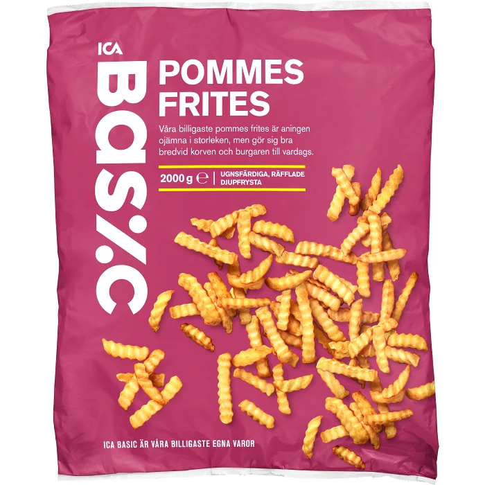 Pommes frites Fryst 2kg ICA Basic