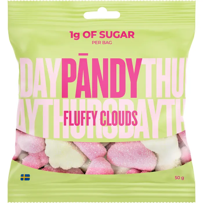 Godis Fluffy Cloud Smultron Äpple 50g Pändy