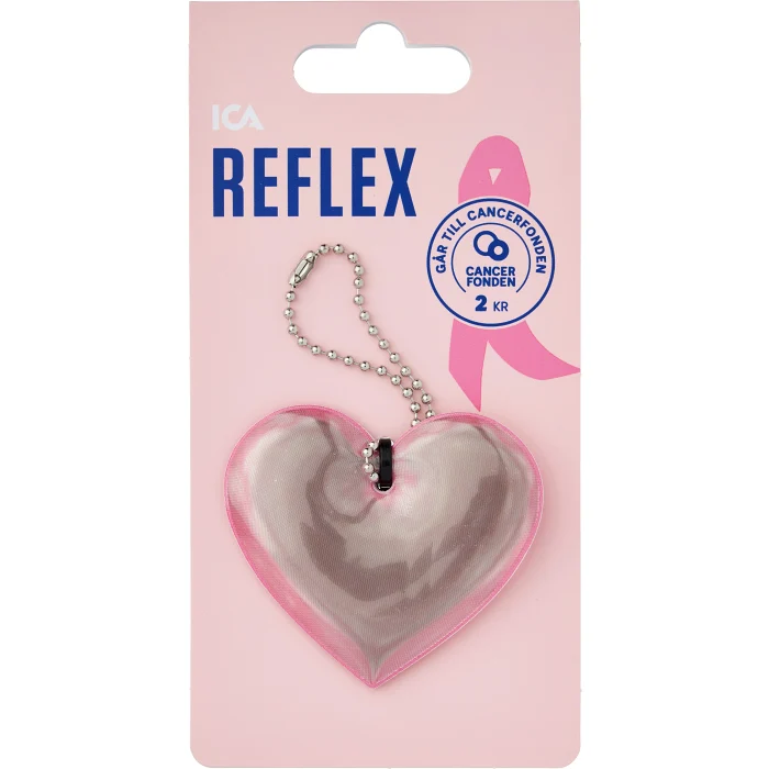 Reflexhänge Hjärta Rosa Bandet ICA