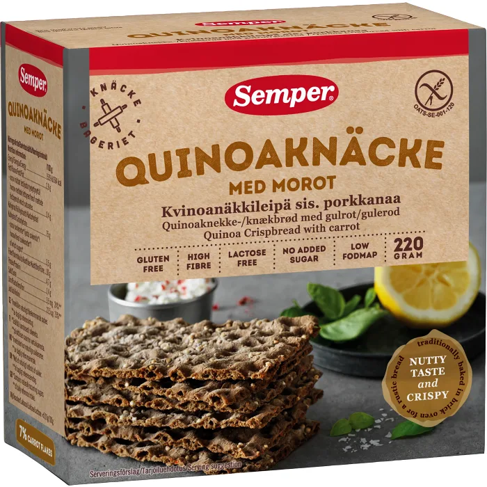Quinoaknäcke Glutenfri 220g Semper