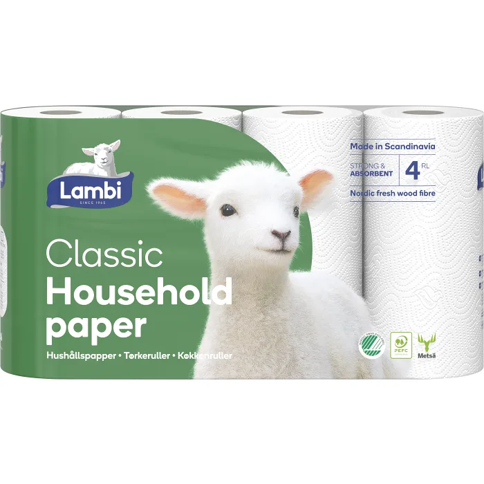 Hushållspapper Classic 4p Lambi