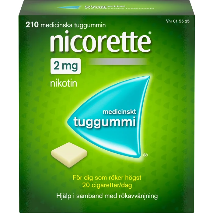 Nicorette Medicinskt tuggummi 2mg 210-p