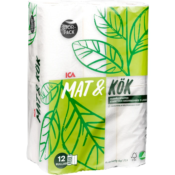 Hushållpapper Mat & Kök Storpack 12-p ICA
