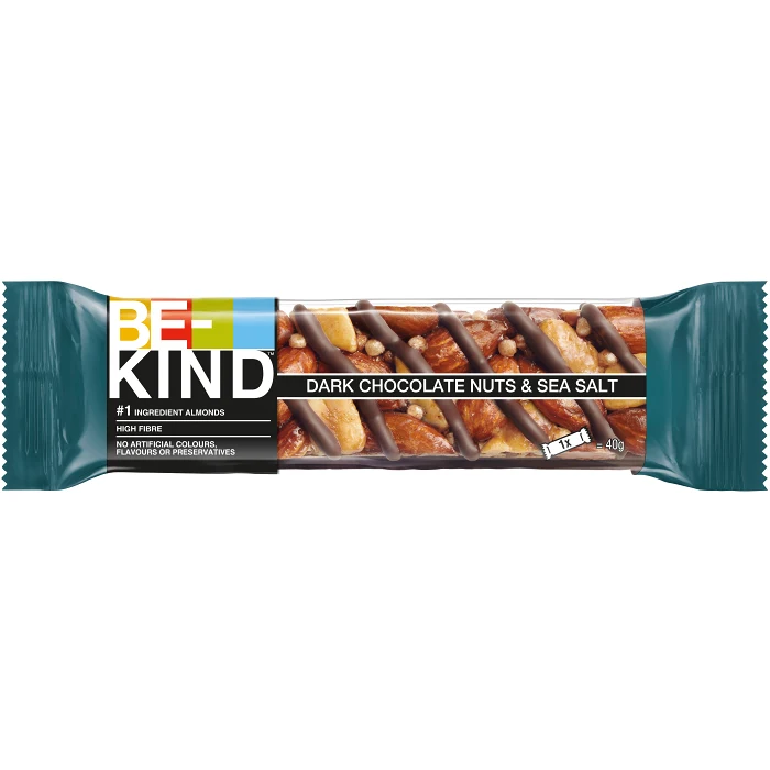 Nötbar Dark Chocolate Nuts & Sea Salt 40g BE-Kind