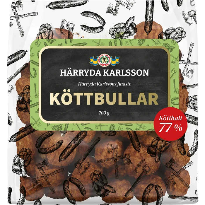Köttbullar 77% Kötthalt 700g Härryda Karlsson
