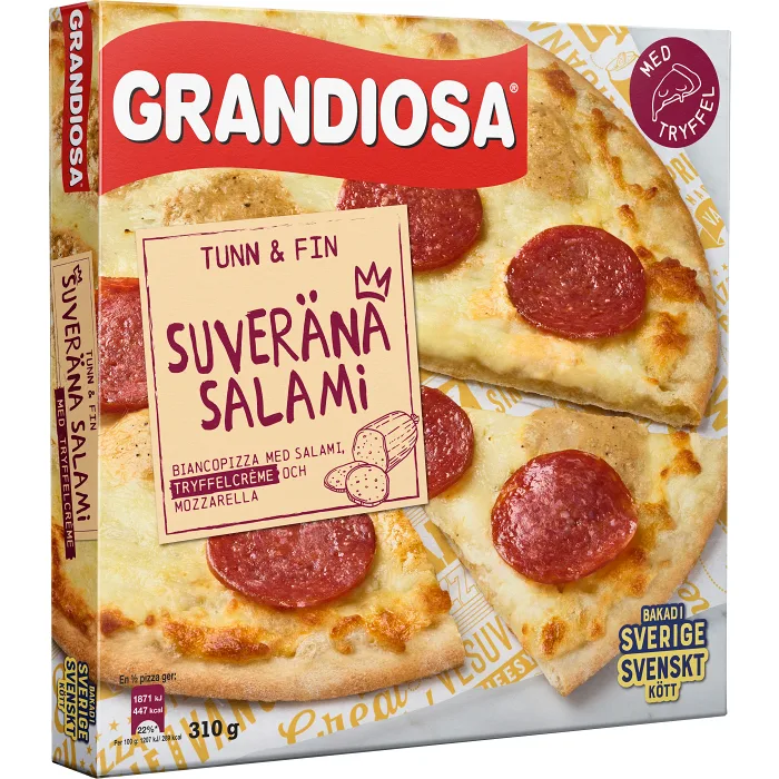 Pizza Suveräna salami 310g Grandiosa