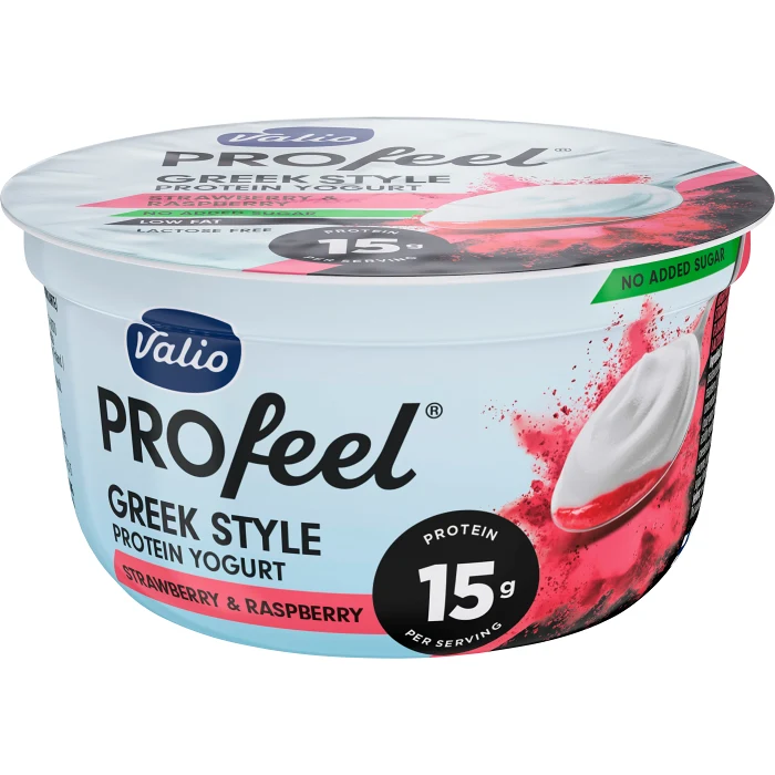 Proteinyoghurt Jordgubb Hallon Laktosfri 1,1% 160g Valio