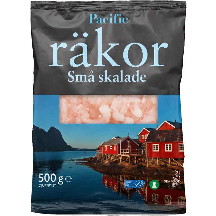 Små skalade räkor 500g Pacific