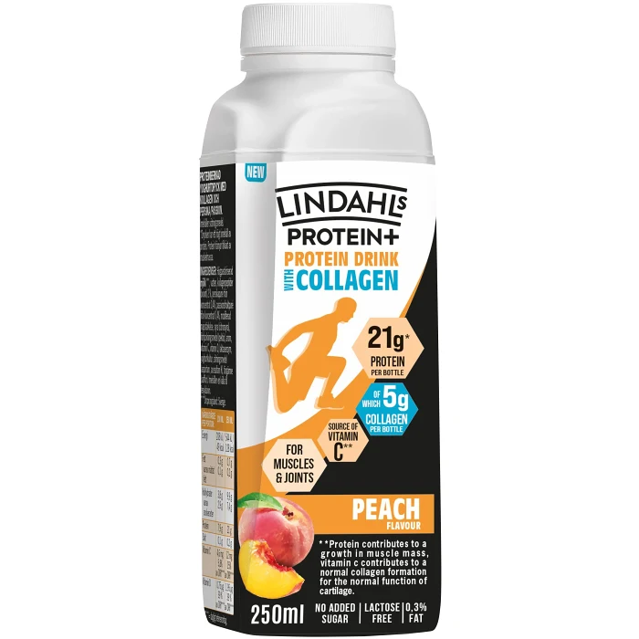 Proteindryck Collagen Persika 0,3% 250ml Lindahls