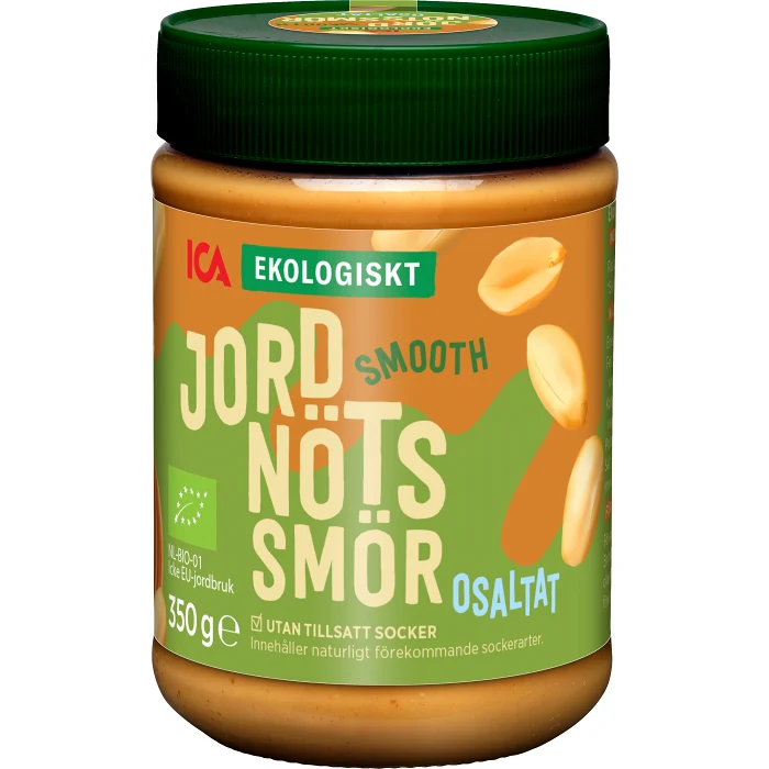 Jordnötssmör utan salt 350g ICA I love eco