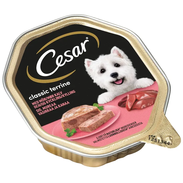 Hundmat Classics med Kalv & kyckling 150g Cesar