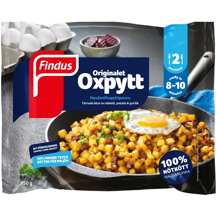 Oxpytt Nötkött Fryst 750g Findus