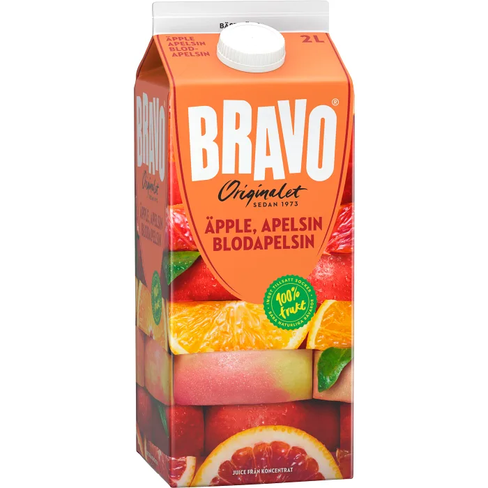Juice Äpple Apelsin Blodapelsin 2l Bravo