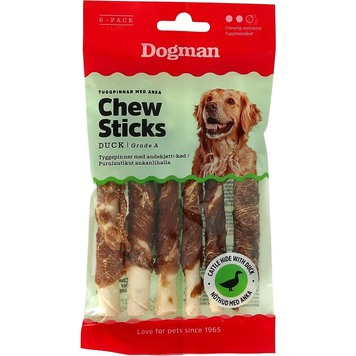 Smakrika Tuggpinnar för hund 12cm 75g Dogman
