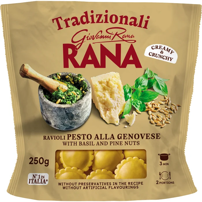 Färsk Pasta Ravioli Pesto Genovese 250g Rana