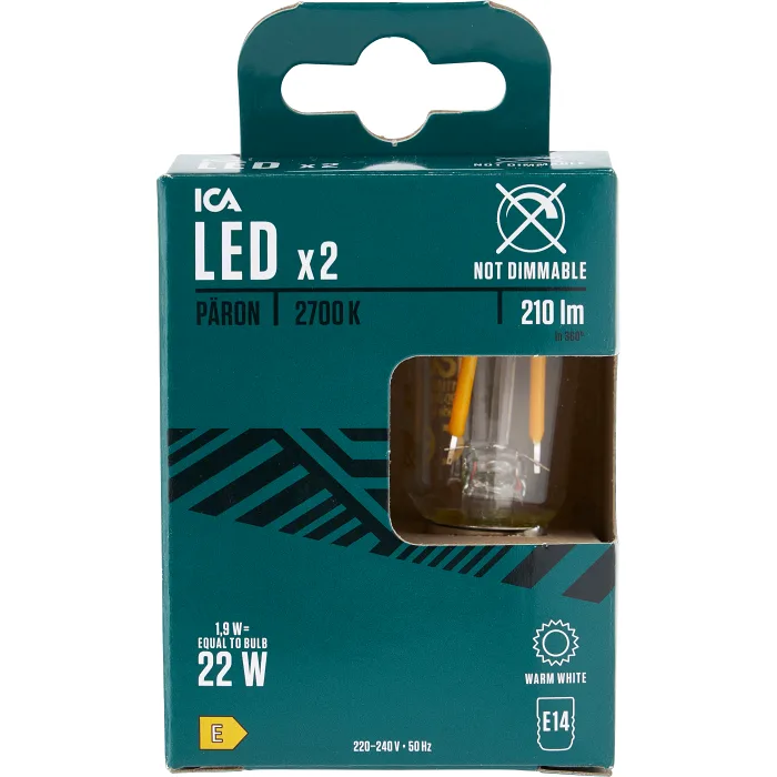 LED Päronlampa E14 210lm(22W) 2p ICA