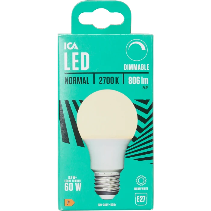 LED Normal E27 806lm(60W) Dimbar ICA