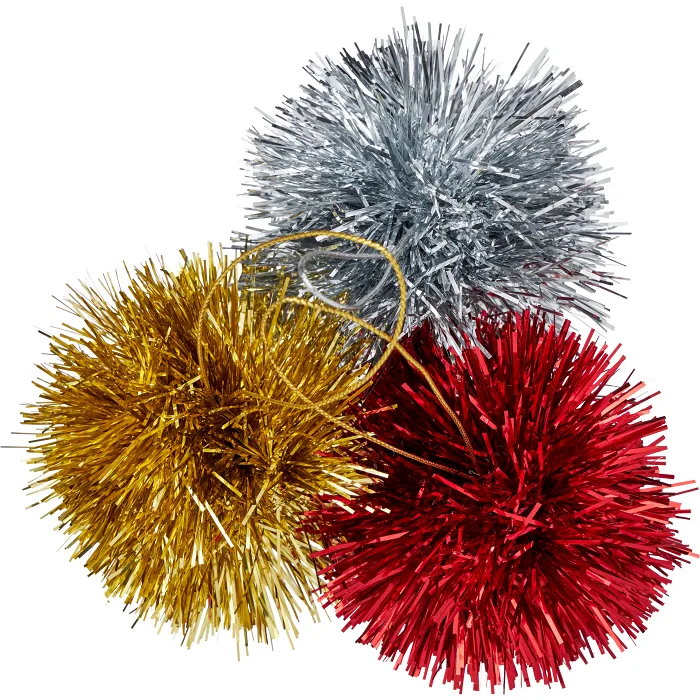 Hänge pompom 9cm 3p ICA