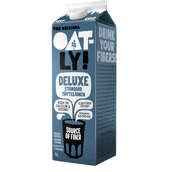 Havredryck deluxe Naturell 2,7% 1l Oatly