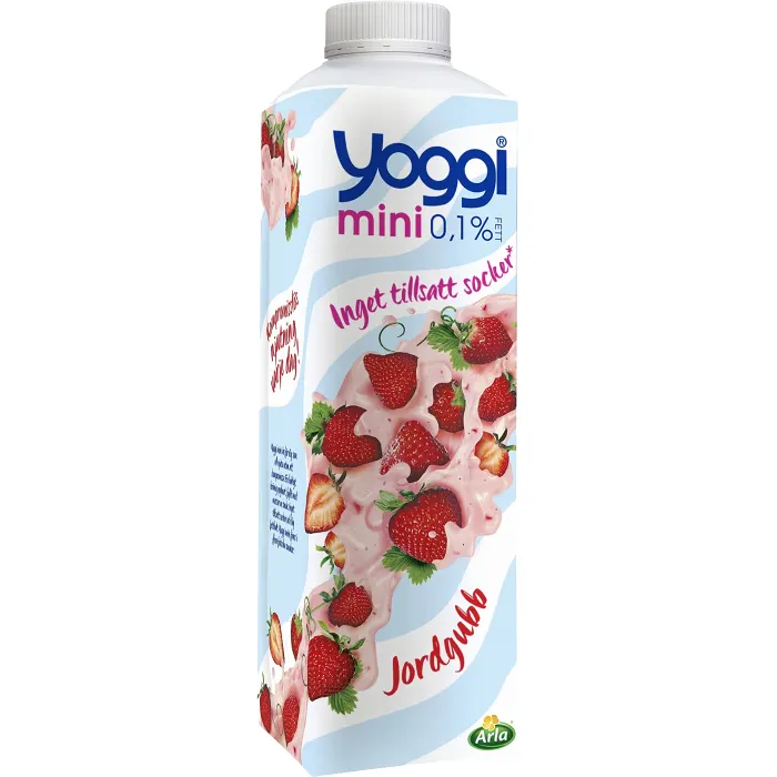 Yoghurt Mini Jordgubb 0,1% 1000g Yoggi®