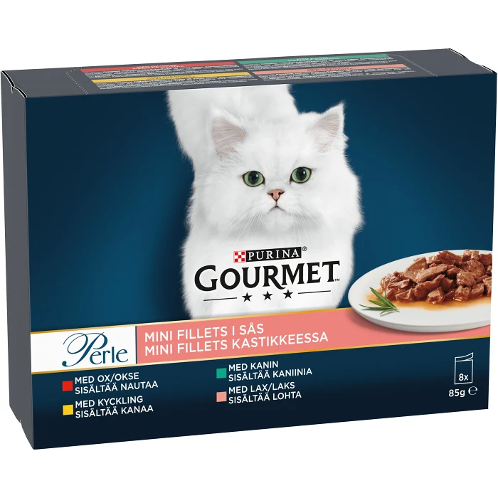 Kattmat Gourmet Perle Filé i sås 8-p 680g Purina