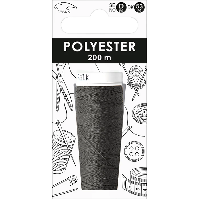 Sytråd Polyester Grå 200m Falk