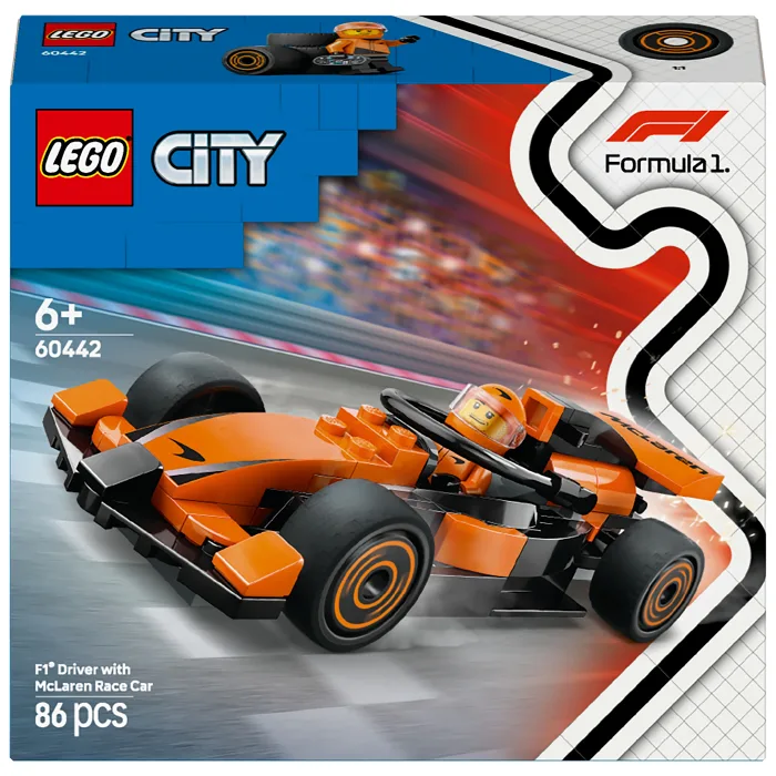 LEGO City F1 förare med McLaren racerbil 60442