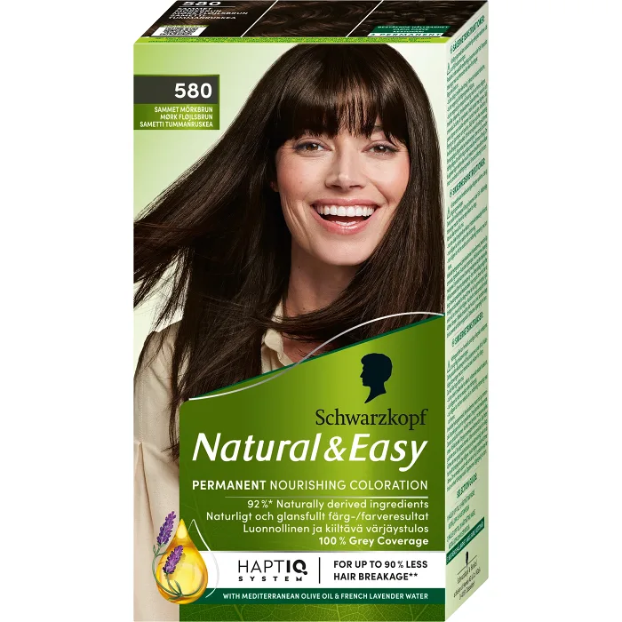 Hårfärg Natural & Easy Sammet Mörkbrun 580 1-p Schwartzkopf