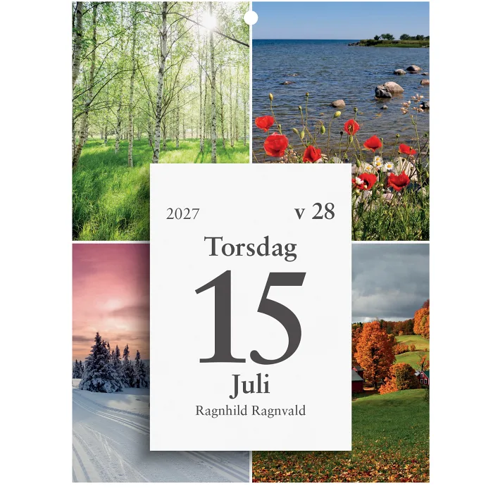 Kalender Väggplån dagblock 2027