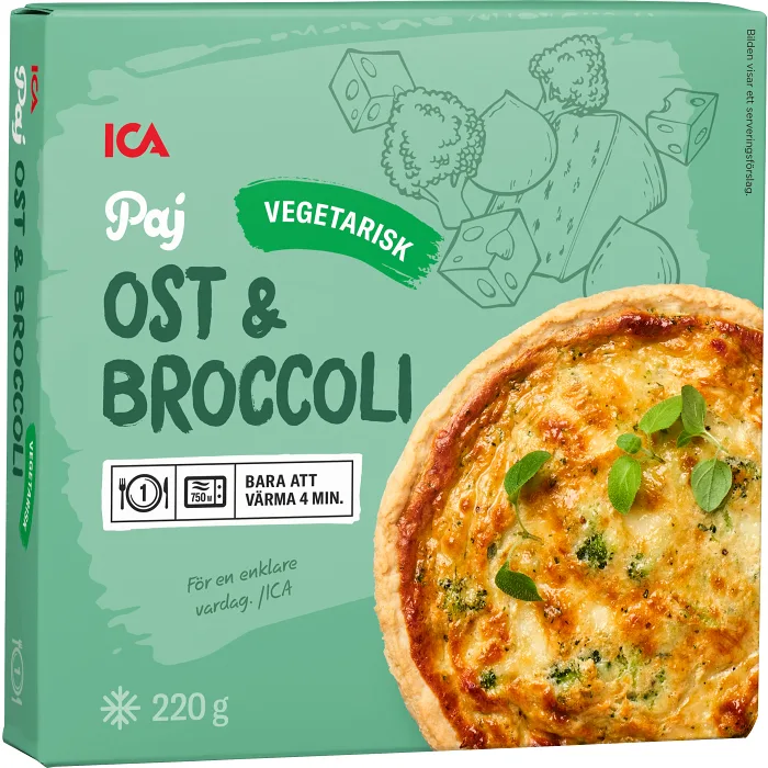 Ost & broccolipaj Fryst 220g ICA