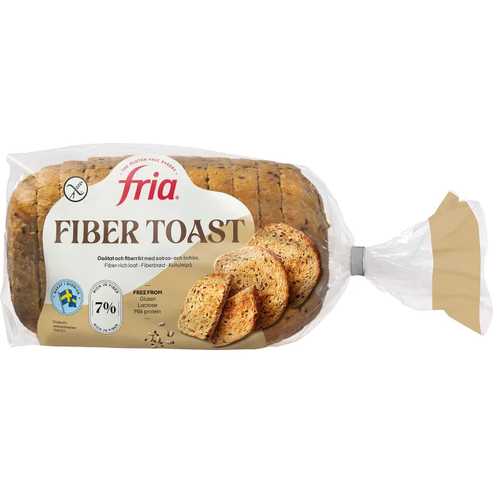 Fibertoast Formbröd Glutenfri Laktosfri Fryst 500g Fria