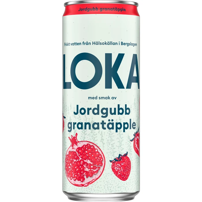Kolsyrat vatten Jordgubb/Granatäpple 33cl Loka