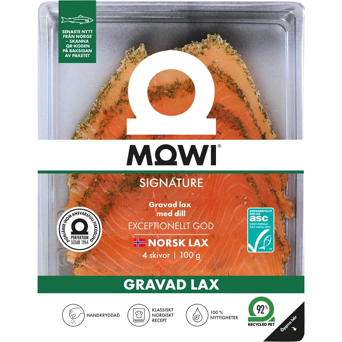 Lax Gravad Skivad 100g Mowi