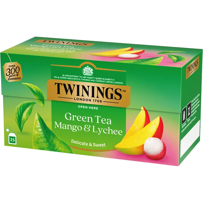 Grönt te Mango & lychee 25-p Twinings