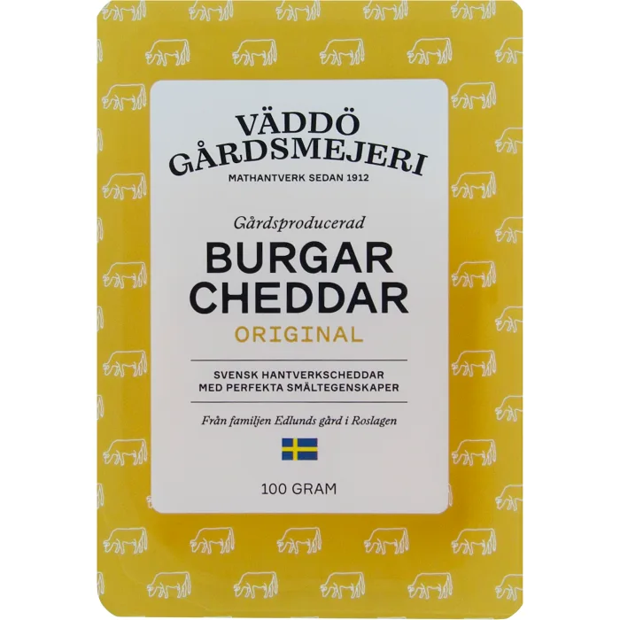 Burgarcheddar Original 100g Väddö Gårdsmejeri