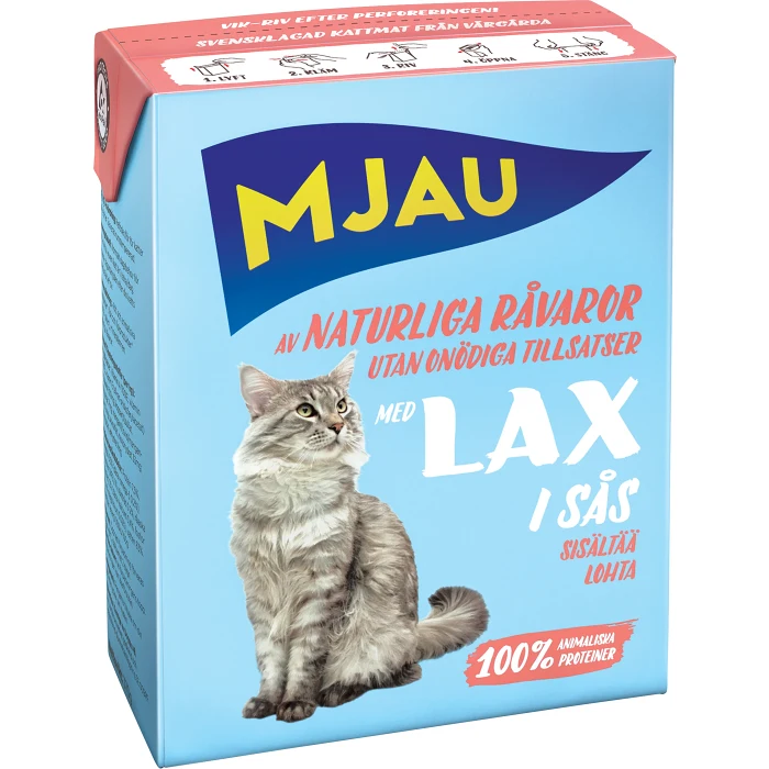Kattmat Lax i sås 370g Mjau