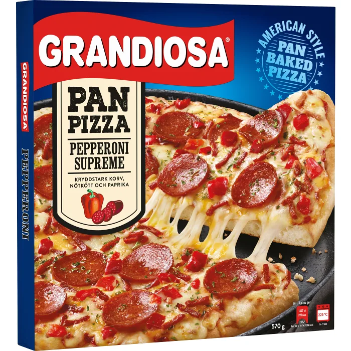 Pan pizza pepperoni 570g Grandiosa