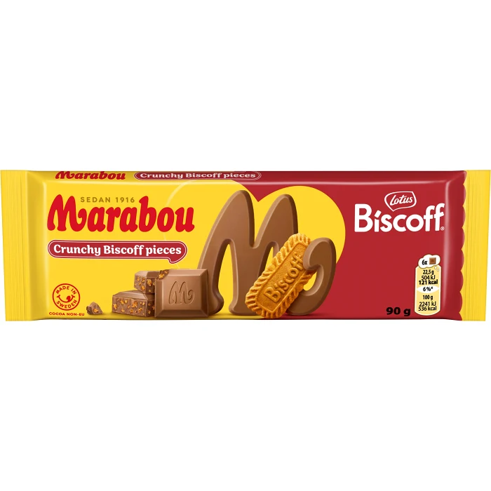 Chokladkaka Biscoff 90g Marabou