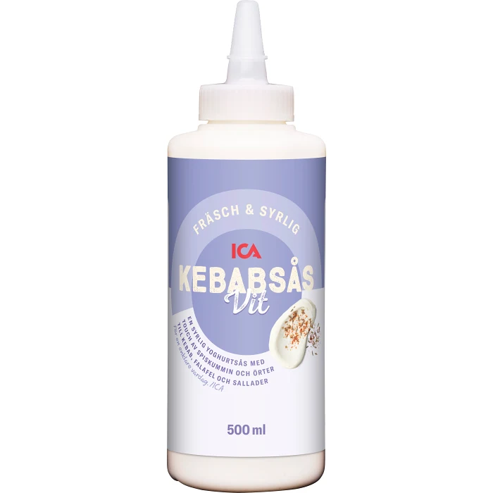 Kebabsås Vit 500ml ICA