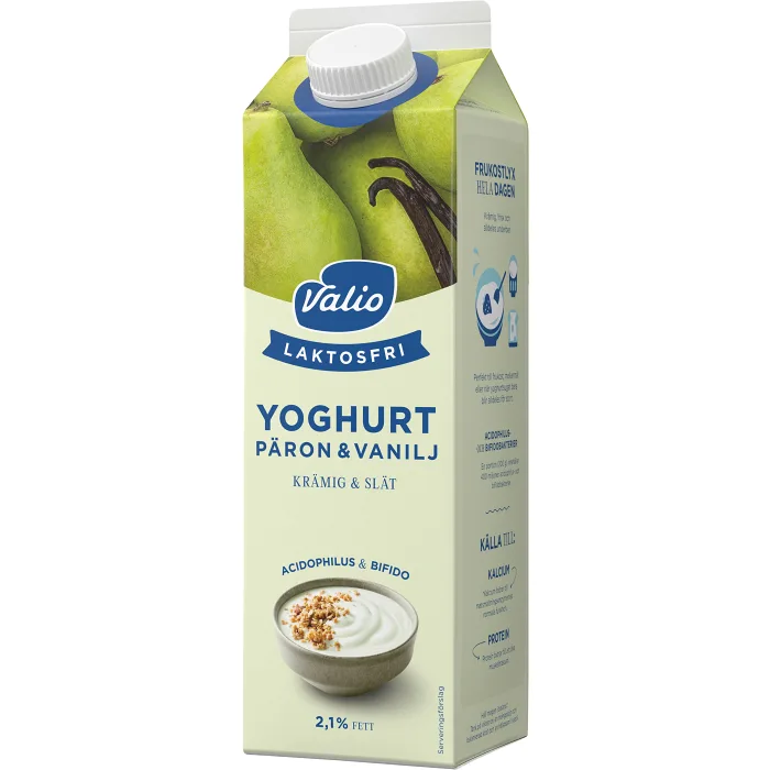 Yoghurt Päron & Vanilj 2,1% Laktosfri 1000g Valio