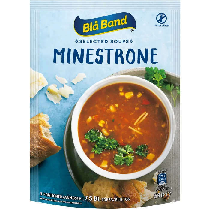 Minestronesoppa 3 portioner 7,5dl Blå Band