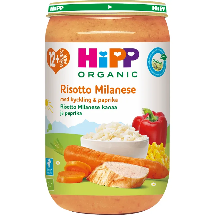 Risotto milanese & kyckling Från 12m Ekologisk 250g Hipp