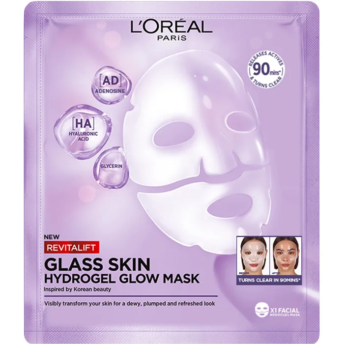 Ansiktsmask Revitalift  Glass Skin Hydrogel Glow Mask 1-p Loreal