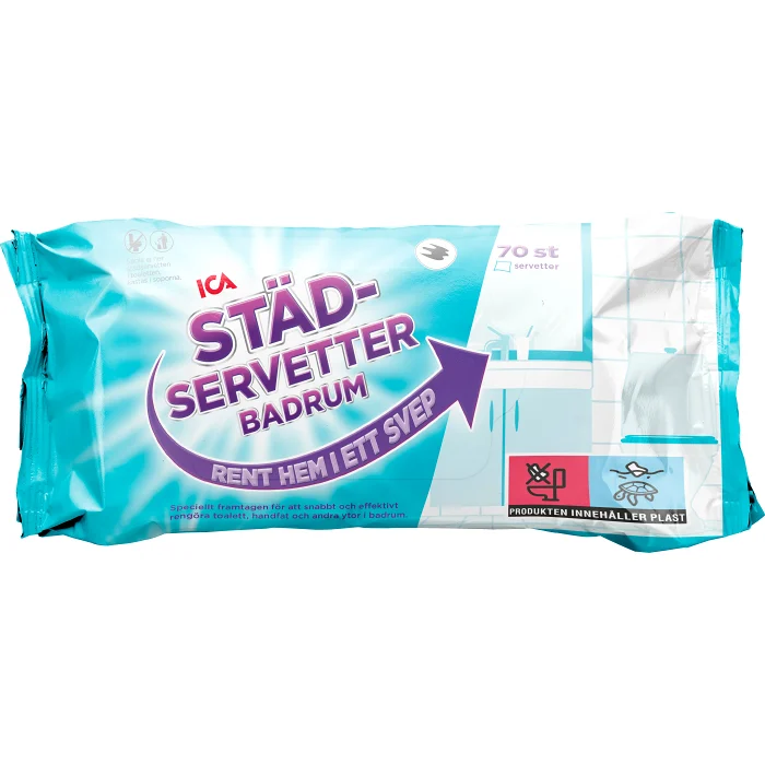 Städservetter Badrum 70p Miljömärkt ICA